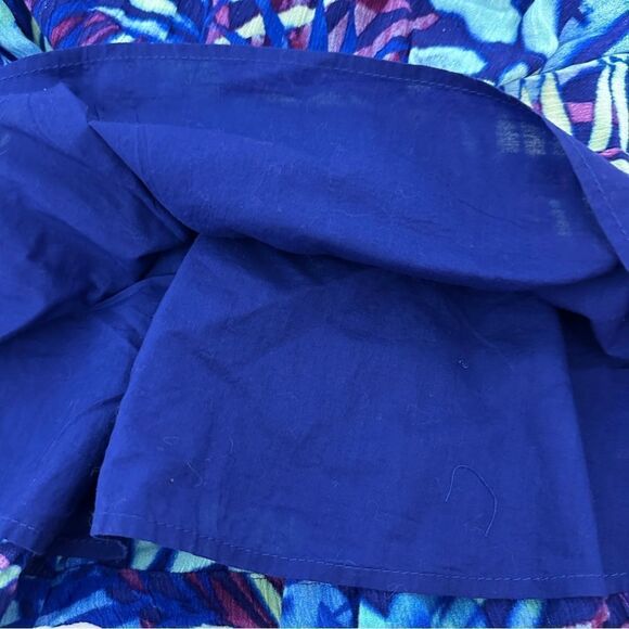 Aeropostale Mini Skirt Cotton Blue Tropical Hawaiian size M - Picture 5 of 7